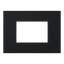 Frame - 1-gang / 3-modules - ABB logo - Matt Black thumbnail 1