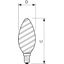 CLA LEDCandle ND 2-25W ST35 E14 827 CL thumbnail 3