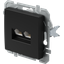 SOCKET TEL KS DOUBLE 2x RJ11 6/4 BK XO 4417215 thumbnail 2