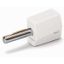 Banana plug for socket 4 mm Ø white thumbnail 1