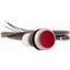C22-D-R-K01-P65 Pushbutton, Flat, momentary, 1 NC, Cable (black) with non-terminated end, 4 pole, 3.5 m, red, Blank, Bezel: titanium thumbnail 4