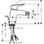 Logis 70 bidet mixer with pop-up, chrome thumbnail 2