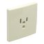 SAF C.PLATE F/EARTH SOCKET (USA NEMA) IVORY thumbnail 1