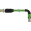 M12 male 0° D-cod. / RJ45 90° right shielded PUR 1x4xAWG22 gn 2m thumbnail 2