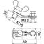 Earth connector with wing bolt M16x15 for connecting element PK1 16-15 thumbnail 2