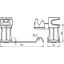 Roof cond. holder DEHNsnap StSt/plastic brown H 36mm Rd 8mm, brace f.  thumbnail 2