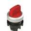 Illuminated short handle selector, 3 positions red with marking thumbnail 1