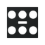 Cover plate - KNX 3-gang sensors with IR - 2M - Matt Black thumbnail 1