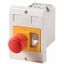 E-PKZ01-PVT Insulated enclosure, E-PKZ0, H x W x D = 129 x 90 x 176 mm, flush-mounted, + emergency stop mushroom button thumbnail 1