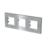 Frame 3-gang / 2+2+2-modules - ABB logo - S - Stainless Steel thumbnail 2