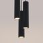 HANGING LAMP THREE CYLINDRICAL LAMPSHADES WITH ELEGANT CARBON GROOVING ON GU10 thumbnail 7