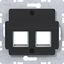Central plate 2-way, AMP connectors, A.x/C.x/S.x/B.x/Q.x/K.x matte black thumbnail 1