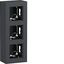 Housing incl. cover frame, 3-way, tall, surface-mounted, A.8, matte anthracite thumbnail 1