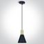 BRUSHED BRASS BLACK SHADE 10W E27 thumbnail 1