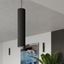 CYLINDRICAL CEILING LAMP BLACK 40 CM CARBON VERTICAL PATTERN GU10 thumbnail 10