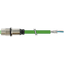 M12 female recept. D-cod. shielded rear PUR 1x4xAWG22 gn 16m thumbnail 2