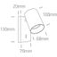 METAL GREY GU10 10W DARK LIGHT WITH SWITCH thumbnail 3