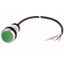 C22-DR-G-K10-P65 Pushbutton, classic, flat, maintained, 1 N/O, green, cable (black) with non-terminated end, 4 pole, 3.5 m thumbnail 1