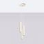 HANGING LAMP THREE CYLINDRICAL BEIGE LAMPSHADES WITH ELEGANT CARBON GROOVING ON GU10 thumbnail 6