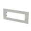 Frame - 1-gang / 7-modules - Niessen logo - Silver thumbnail 3