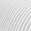 Extra Low Voltage power cable coated in silk effect fabric White RM01 thumbnail 2