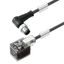 Valve cable (assembled), 90&deg; plug - valve plug, Industrial design B (11 mm), M12 = A-coded, Cable length: 3 m, PUR, black thumbnail 2