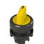 Short handle selector, 2 positions yellow with marking thumbnail 1
