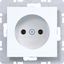 Wall socket without earth connection, A.x/C.x, light white glossy thumbnail 1