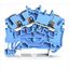 3-conductor through terminal block with push-button 2.5 mm² blue thumbnail 1