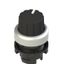 Knob selector, 2 positions black with marking thumbnail 1