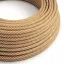 Glossy Optical White and Whiskey Vertigo Textile Cable - The Original Creative-Cables - ERM49 round 2x0.75mm / 3x0.75mm thumbnail 1