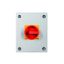 P3-63/SE3/SVB Main switch, P3, 63 A, surface mounting, 3 pole, Emergency switching off function, With red rotary handle and yellow locking ring, Lockable in the 0 ( thumbnail 1