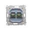 Double socket outlet with earthing and shutters - Czech pin system, beige, 16A thumbnail 2