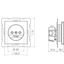 Wall socket without earth connection, A.x/C.x, anthracite thumbnail 2