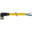 M8 female 90° A-cod. with cable PUR 3x0.25 ye UL/CSA+robot 7.0m thumbnail 2