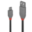 0.5m USB 2.0 Type A to Micro-B Cable, Anthra Line USB Type A Male to Micro-B Male thumbnail 1