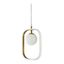 Modern Avola Pendant Lamp White with Gold thumbnail 4