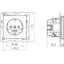 SCHUKO wall socket, plug-in type, A.x/C.x light white matte thumbnail 3