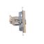 Cover for single socket outlet with earthing IP44 - transparent flap, Silver matt, metalic thumbnail 1
