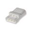 Coupler 4-p plug, str-rel, narrow, wht thumbnail 2