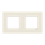 Frame 2-gang - ABB logo - White thumbnail 1
