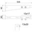 Bracket with connection profile B510mm Steel Hot-dip galvanised zinc thumbnail 2