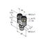 2-Way Splitter Y-Splitter with LED, M12 × 1 Male Connector — 2 × M12 × 1 Female Connectors   YB2-FSM5-2FKM5.4-P7X3 thumbnail 1