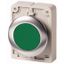 M30I-FDR-G Pushbutton, RMQ-Titan, flat, maintained, green, blank, Front ring stainless steel thumbnail 1
