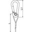 QWT SK 2 2M G Suspension wire with eyelet carabiner 2x2000mm thumbnail 2