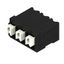 Printed circuit board terminals, 5.08 mm, Number of poles: 3, 90°, Solder pin length (l): 1.5 mm, black, PUSH IN with actuator, Clamping range, max. : 1.5 mm², Tape thumbnail 2