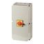 T8-3-8342/I48/SVB/HI11 Main switch, T8, 315 A, surface mounting, 3 contact unit(s), 6 pole, 1 N/O, 1 N/C, Emergency switching off function, With red rotary handle and yellow thumbnail 4