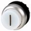 M22-DLH-W-X1 Illuminated pushbutton actuator, RMQ-Titan, Extended, momentary, White, inscribed 1, Bezel: titanium thumbnail 1