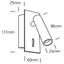 BLACK RECESSED SPOT 3W WW IP20 230V thumbnail 2