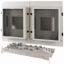 XM2N44W10C-55-XR Front plate, 2xNZM4, 4p, withdrawable + remote operator, W=1000mm, IP55, grey thumbnail 1